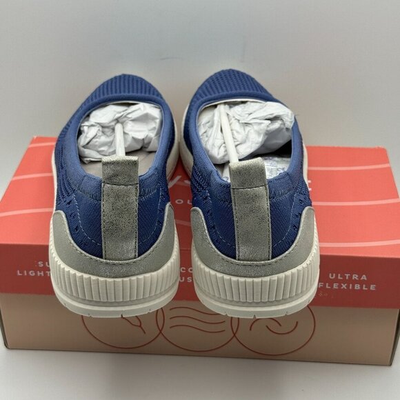 Easy Spirit Glitz Blue Knit Slip-On Comfort Shoes 8 M Lightweight Ultra Flexible - Picture 4 of 10